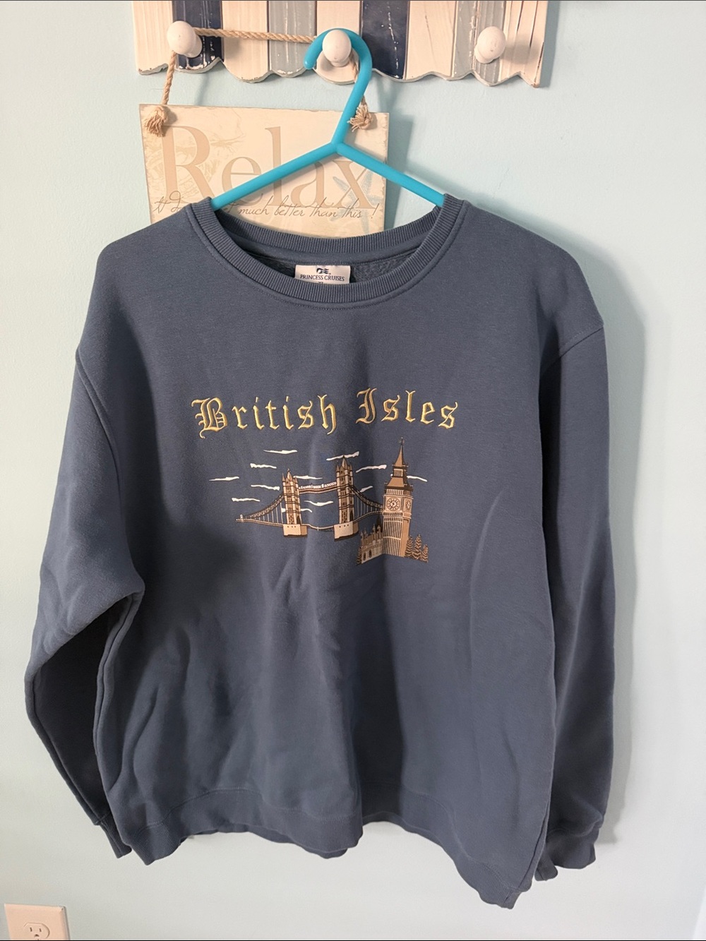 Princess Cruises British Isles Navy Crewneck Sweatshirt XL